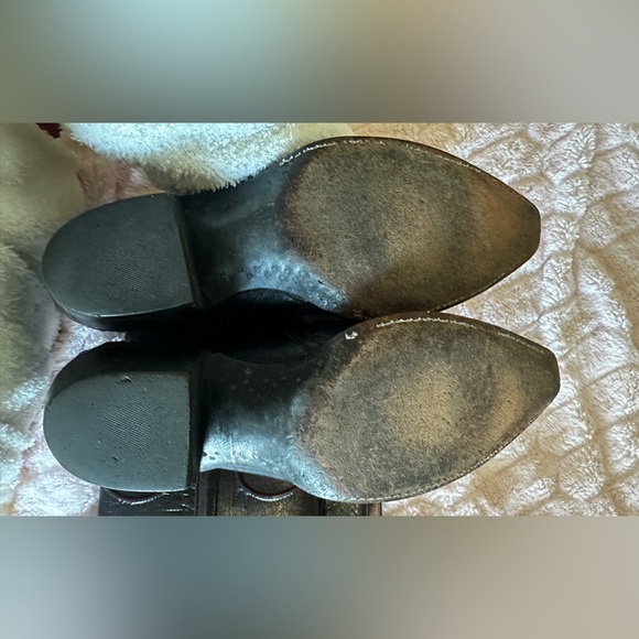 Ostrich Skin Cowgirl Boots - Size 7.5 D - Picture 4 of 5